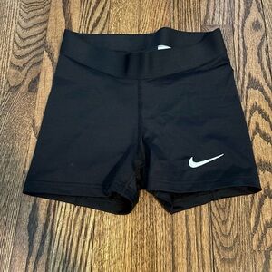 Nike Black Women’s Biker Shorts with White Swoosh